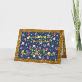 Carte d'anniversaire florale la plus élégante (Devant)