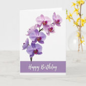 Carte d'anniversaire florale lilas (Fleur jaune)