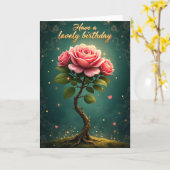 Carte d'anniversaire florale magique (Fleur jaune)