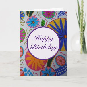 Carte d'anniversaire florale moderne