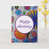 Carte d'anniversaire florale moderne (Fleur jaune)