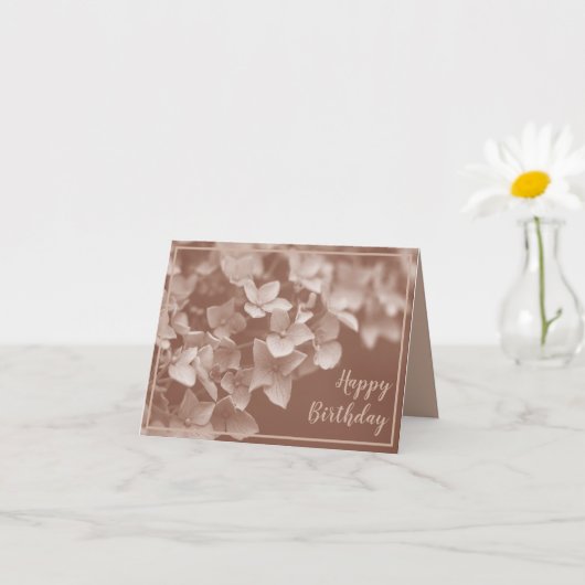 Carte d'anniversaire florale Mousse au Moka (Petite plante)
