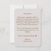 Carte d'anniversaire florale personnalisée (Dos)