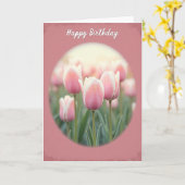 Carte d'anniversaire florale rayée (Fleur jaune)