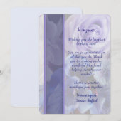 Carte d'anniversaire florale Rose Bleue Violette (Devant / Derrière)