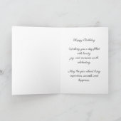Carte d'anniversaire florale sarcelle (Intérieur)
