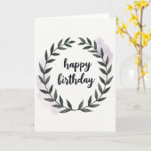 Carte d'anniversaire florale scriptée (Fleur jaune)