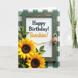 Carte d'anniversaire florale Sunshine
