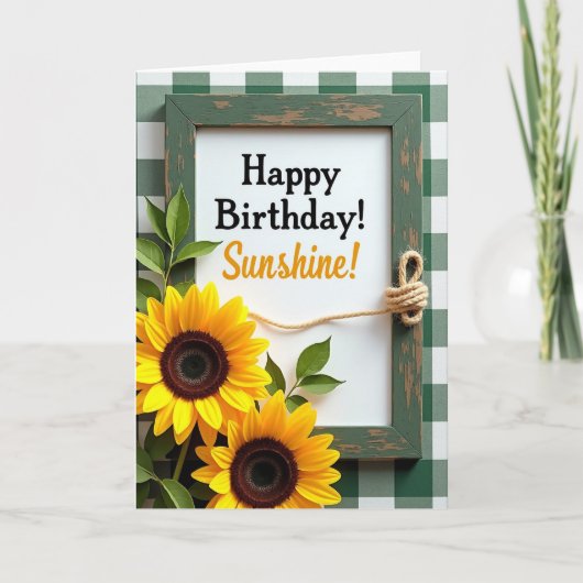 Carte d'anniversaire florale Sunshine (Devant)