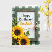 Carte d'anniversaire florale Sunshine (Fleur jaune)