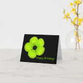 Carte d'anniversaire florale tropicale (Fleur jaune)