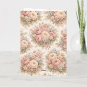 Carte d'anniversaire florale vintage | Aquarelle é (Dos)