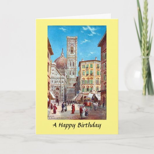 Carte d'anniversaire - Florence, Italie (Devant)