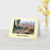 Carte d'anniversaire - Florence, Italie (Fleur jaune)