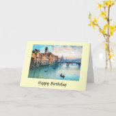 Carte d'anniversaire - Florence, Italie (Fleur jaune)