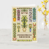 Carte d'anniversaire florissante (Fleur jaune)