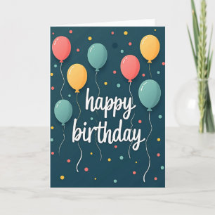 Carte d'anniversaire flottante en corail