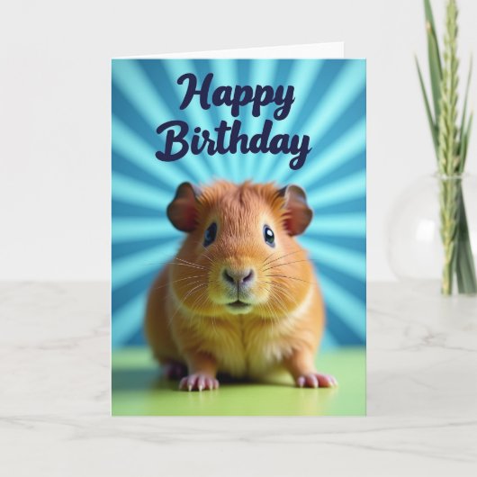 Carte d'anniversaire Fluffy Starburst (Devant)