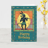 Carte d'anniversaire Flûte Dorée (Fleur jaune)