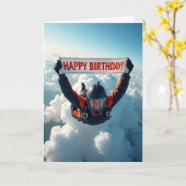 Carte d'anniversaire Flying Joy (Fleur jaune)