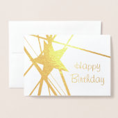 Carte d'anniversaire Foil Shining Star (Devant avec enveloppe)