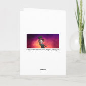 Carte d'anniversaire folle de chapelier (Dos)