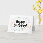 Carte d'anniversaire folle de Madame Custom (Fleur jaune)