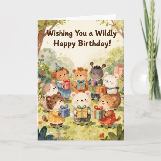 Carte d'anniversaire follement heureuse (Devant)