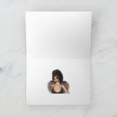 Carte d'anniversaire foncée de portrait de grâce (Intérieur)