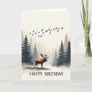 Carte d'anniversaire Forêt Brumeuse