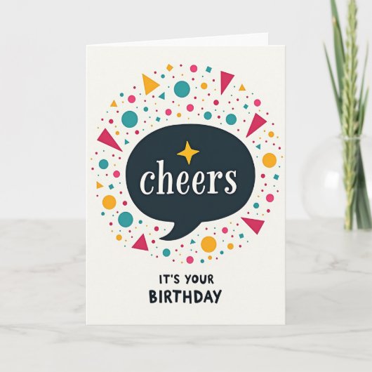 Carte d'anniversaire Formes Géométriques (Devant)
