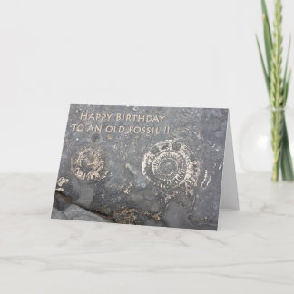 Carte d'anniversaire fossile