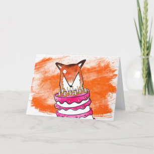 Carte d'anniversaire Fox