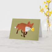 Carte d'anniversaire Foxy (Fleur jaune)