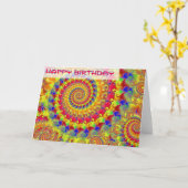 Carte d'anniversaire fractionnée Jaune (Fleur jaune)