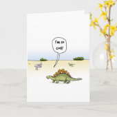 Carte d'anniversaire fraîche de Stegosaurus (Fleur jaune)