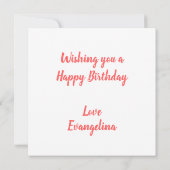 Carte d'anniversaire fraise (Dos)