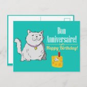 Carte d'anniversaire française (Devant / Derrière)