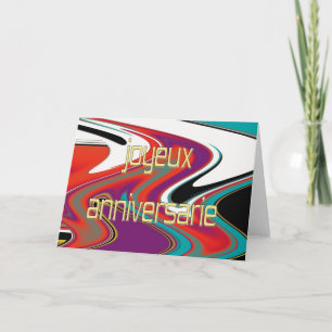 Carte d'anniversaire française heureuse