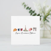 Carte d'Anniversaire Française Heureuse, Joyeux An (Debout devant)