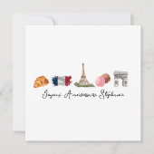 Carte d'Anniversaire Française Heureuse, Joyeux An (Devant)