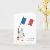 Carte d'anniversaire française - Joyeux anniversai (Fleur jaune)