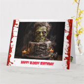Carte d'anniversaire Frankenstein (Fleur jaune)