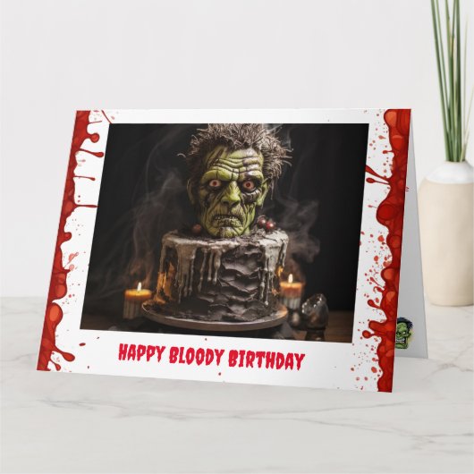 Carte d'anniversaire Frankenstein (Devant)
