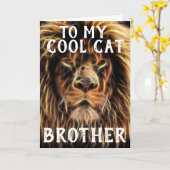 CARTE D'ANNIVERSAIRE FRÈRE CHAT COOL (Fleur jaune)