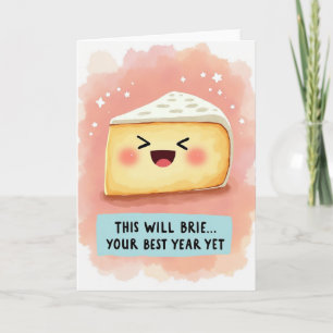 Carte d'anniversaire Fromage Sourire Joyeux