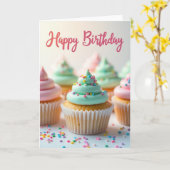 Carte d'anniversaire Frosted Sweets (Fleur jaune)