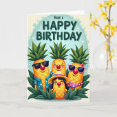 Carte d'anniversaire Fruit Caprice (Fleur jaune)