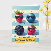 Carte d'anniversaire Fruit Joyeux (Fleur jaune)