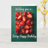 Carte d'anniversaire Fruit Rouge (Fleur jaune)